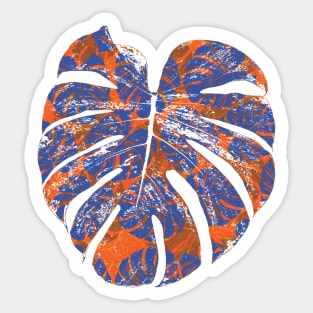 Monstera Extravagant Blue Sticker